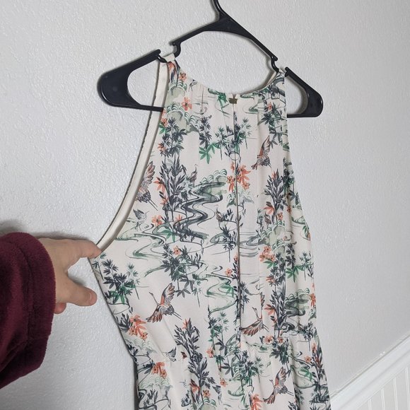 H&M Sleeveless Bird Open Back Dress Sz 10 - Picture 11 of 11